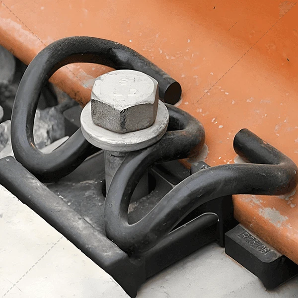 product-350-350 Elastic Rail Clip installed on track